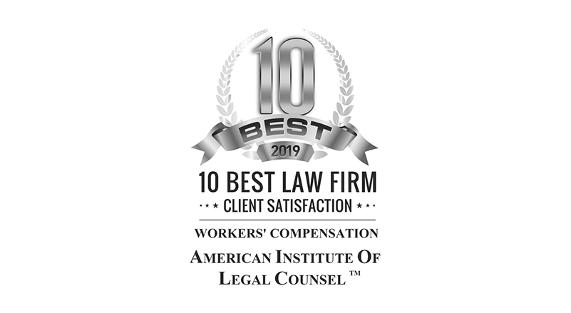 American Institute of Legal Counsel 10 Best Law Firm 2019