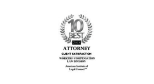 10 Best Attorney for Client Satisfaction in Workers' Compensation Law by American Institute of Legal Counsel