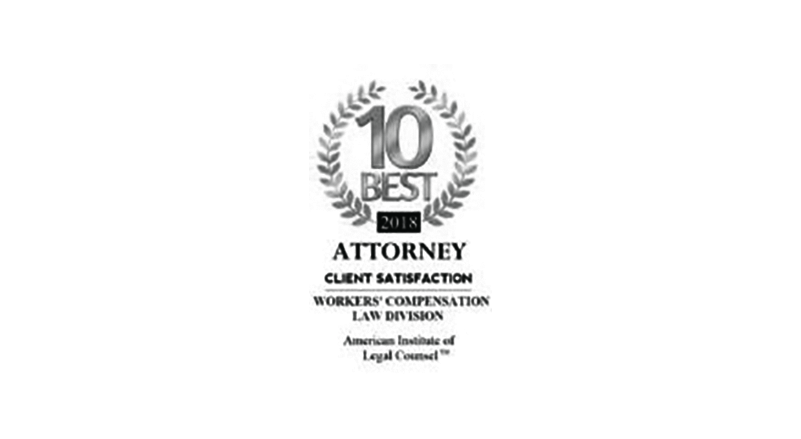 Amanda J. Branson-10 Best Attorney Client Satisfaction Workers Compensation Law Division 2018